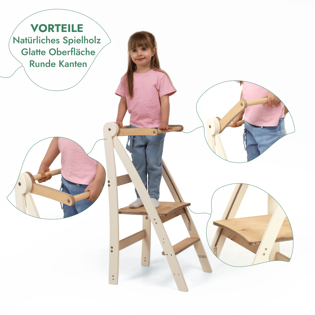 Montessori Lernturm - Höhenverstellbarer Kinderstuhl