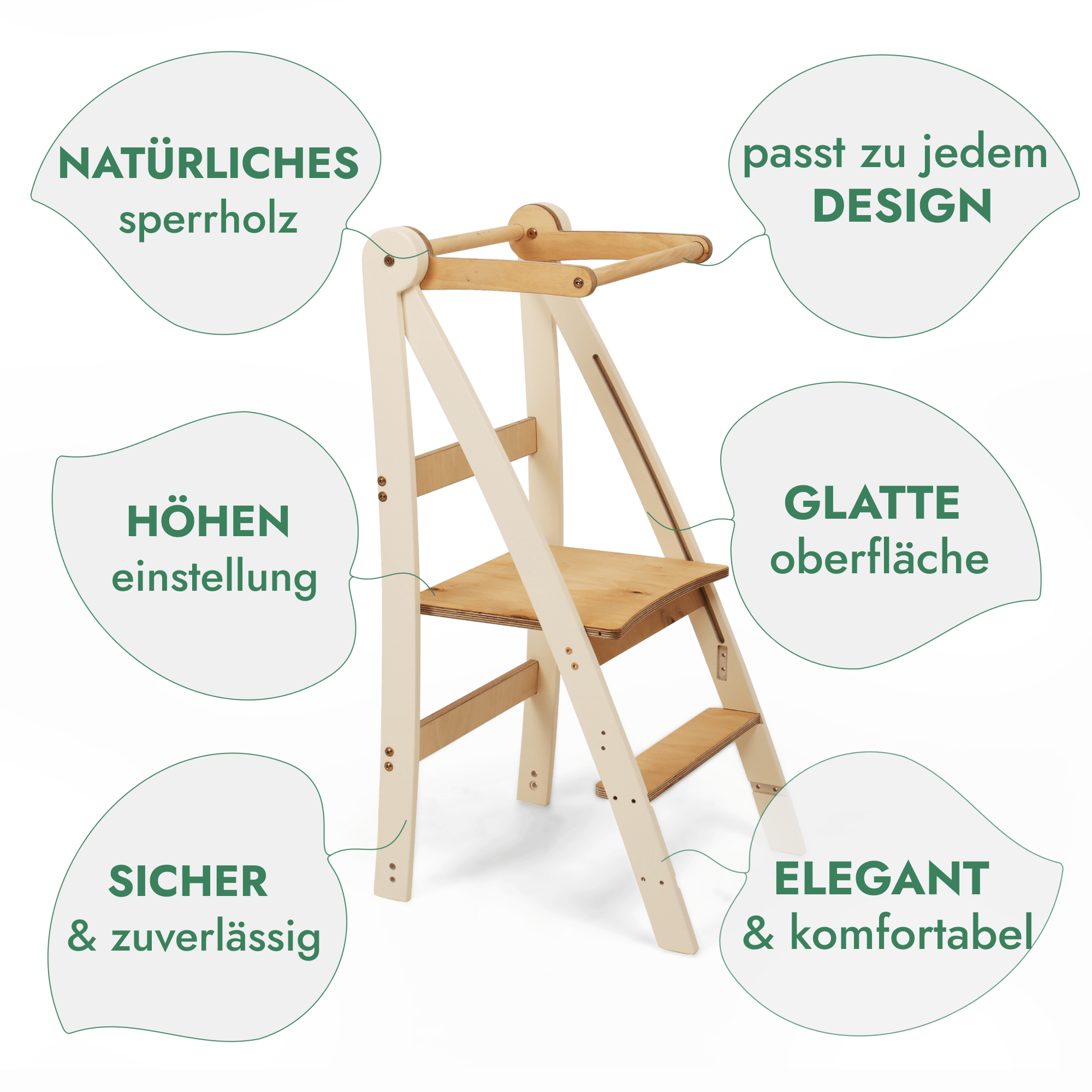 Montessori Lernturm - Höhenverstellbarer Kinderstuhl